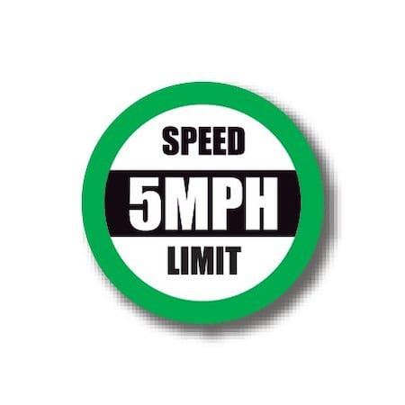 Ergomat 30in CIRCLE SIGNS - Speed Limit 5 MPH DSV-SIGN 900 #0275 -UEN